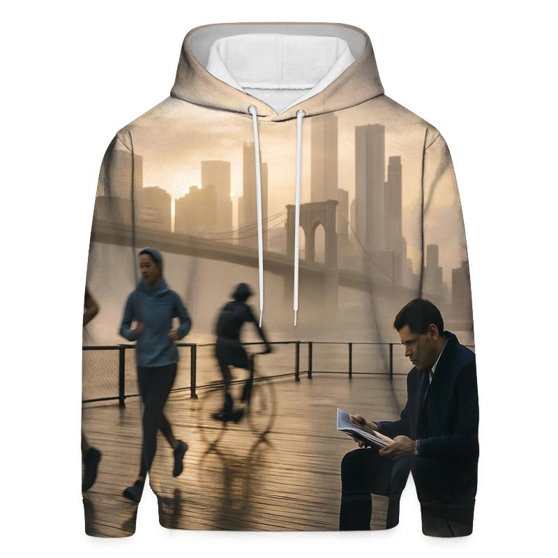 Fulton Ferry Mist And Manhattan First Light embroidered hoodies