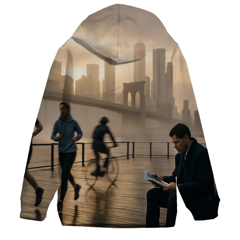 Fulton Ferry Mist And Manhattan First Light embroidered hoodies