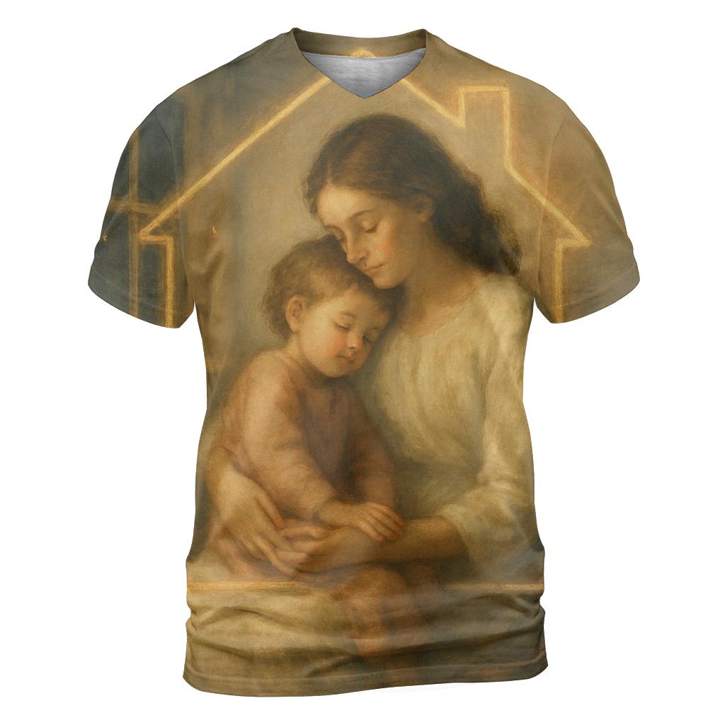 The Place Your Name Was Safe A Mothers Heart As Home vibrant all-over design tees