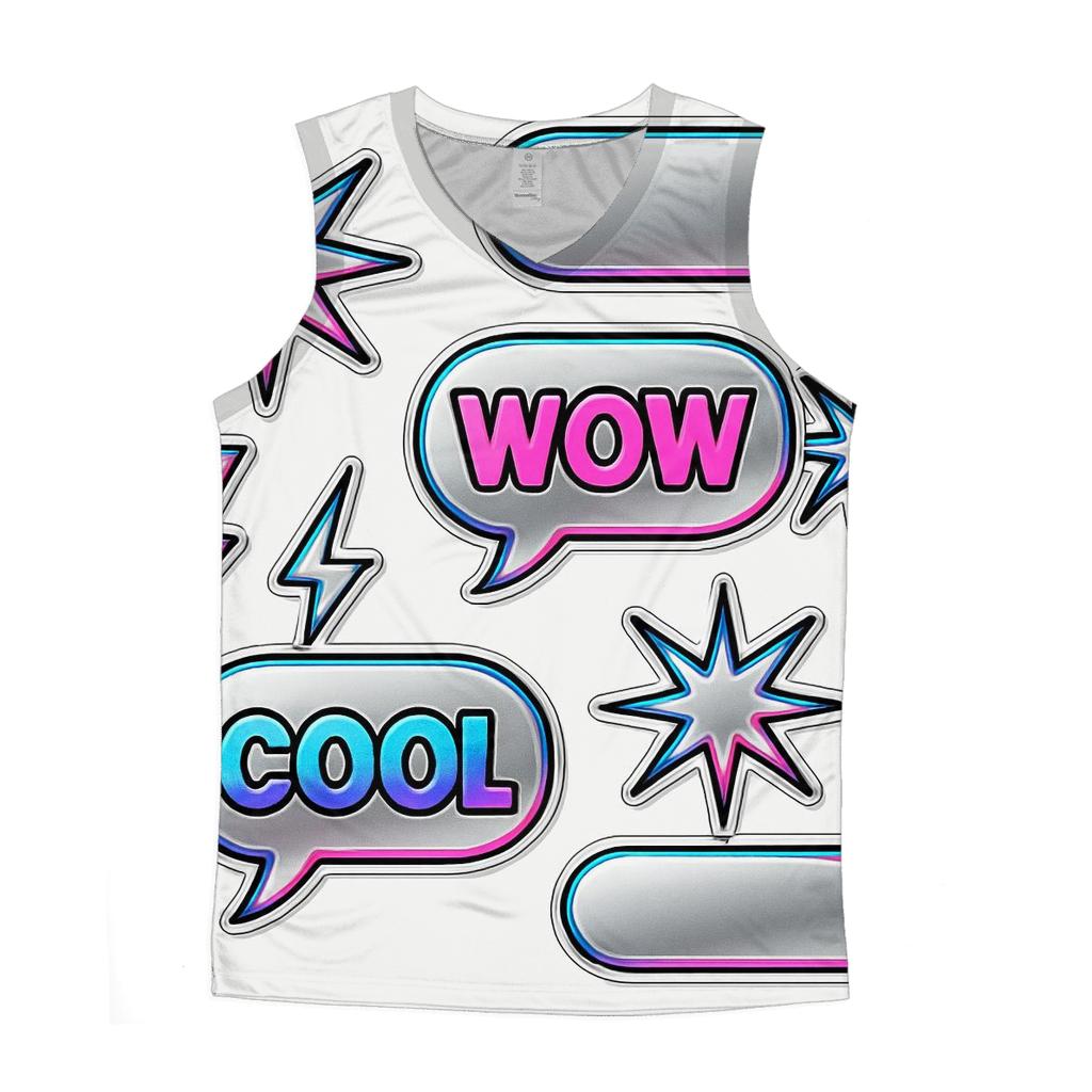 Chrome Starburst Sticker Sheet graphic print tank tops