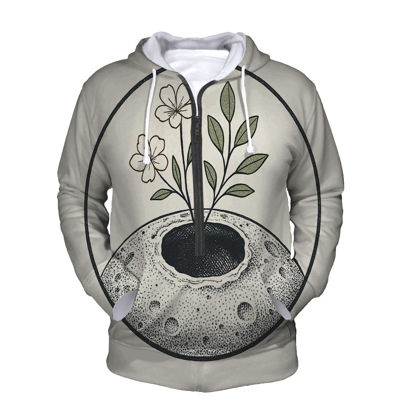 Crater Garden Botanical Emblem graphic hoodies