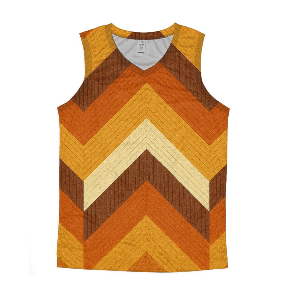 Sunburst Corduroy Chevron cotton sleeveless tops