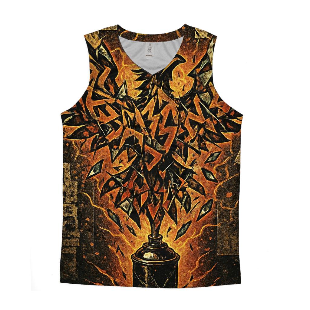 Graffiti Phoenix Of Broken Glass designer workout tanks