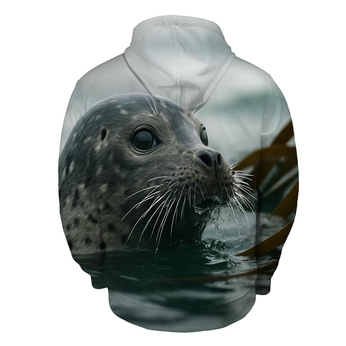 Kelp Edge Surge Harbor Seal premium hoodies