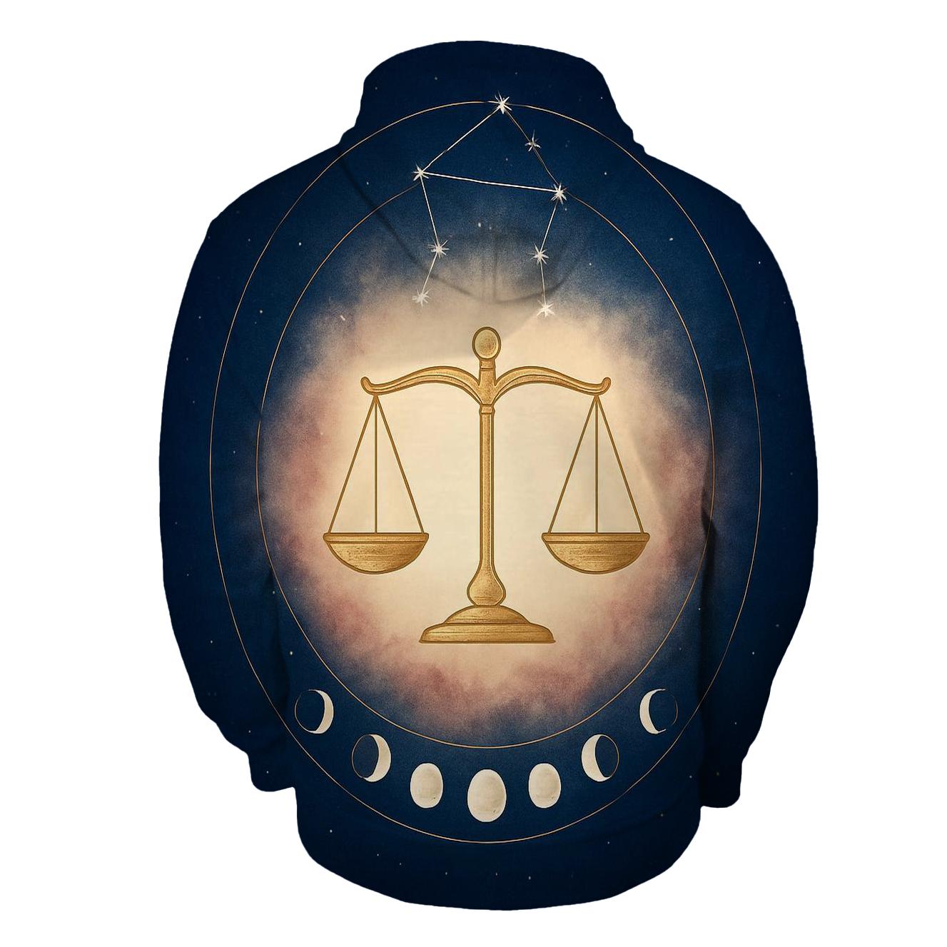 Libra Equinox Balance Lunar Dial lightweight hoodies