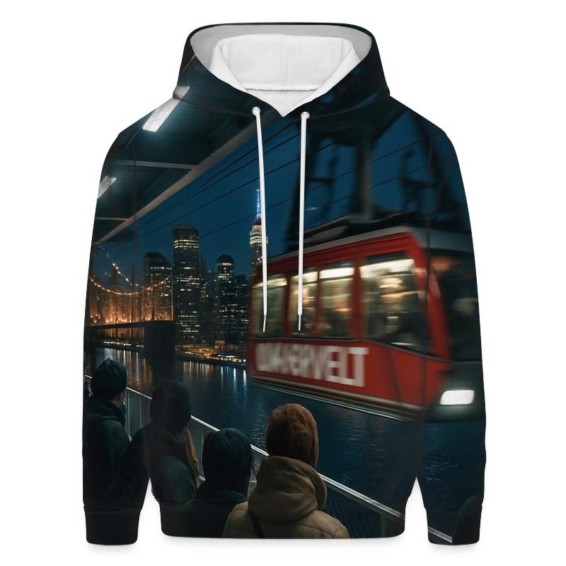Night Shift View From The Roosevelt Island Tram Platform designer hoodies
