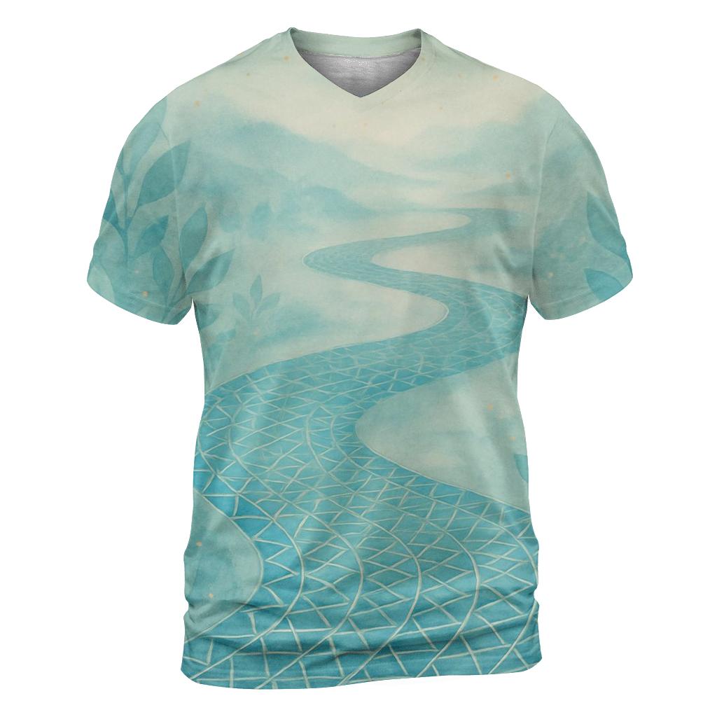 River Of Quiet Geometry designer pattern shirts