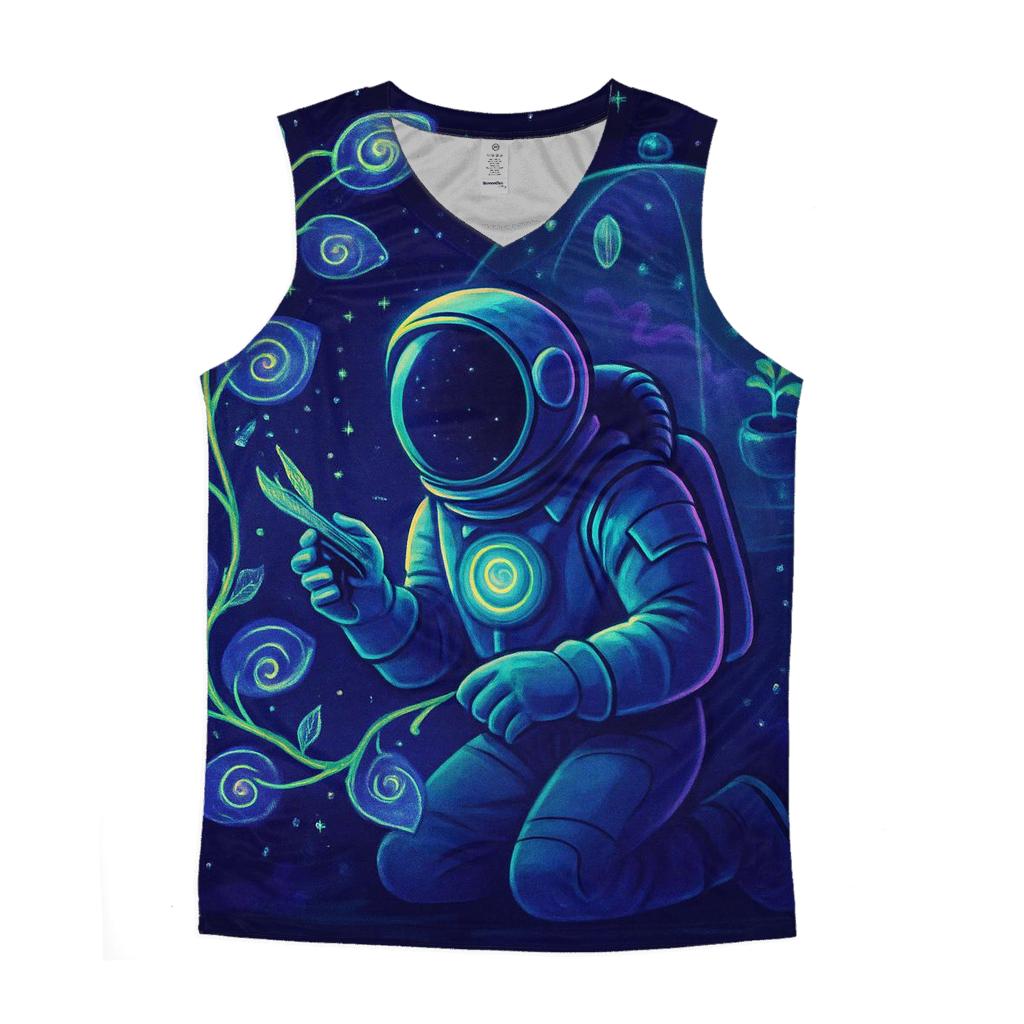 The Astral Botanist And The Nebula Greenhouse personalized athletic tanks