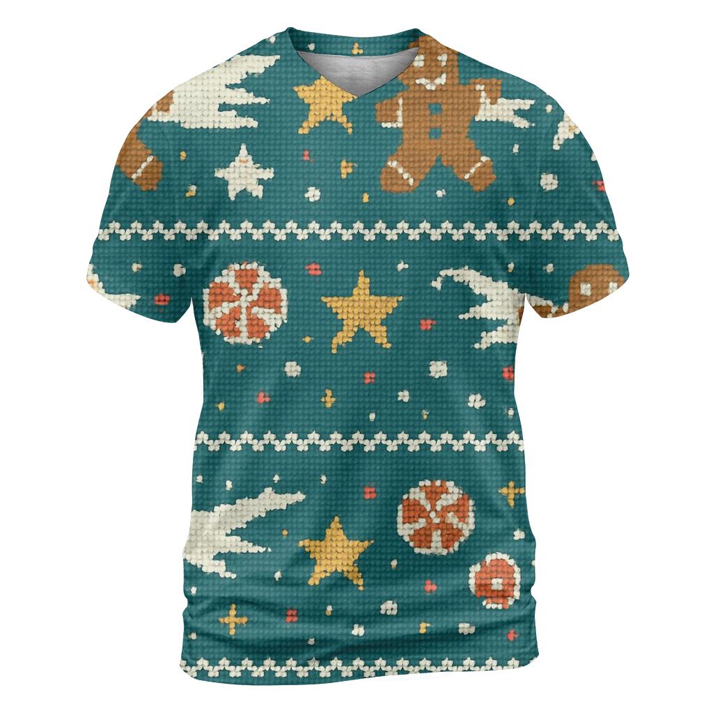 Gingerbread Comet Kitchen Scatterband Design creative print fashion shirts