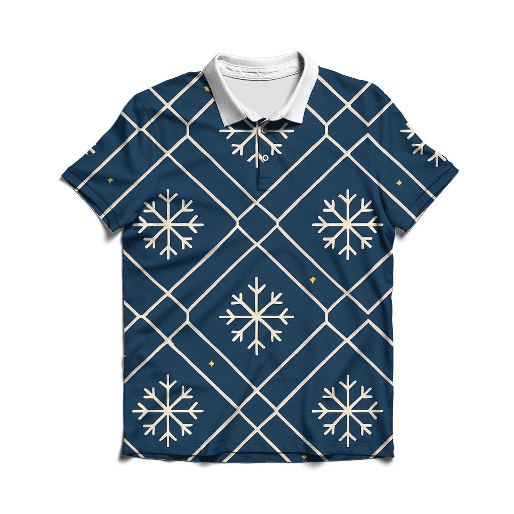Snowflake Constellation Lattice classic pique polos