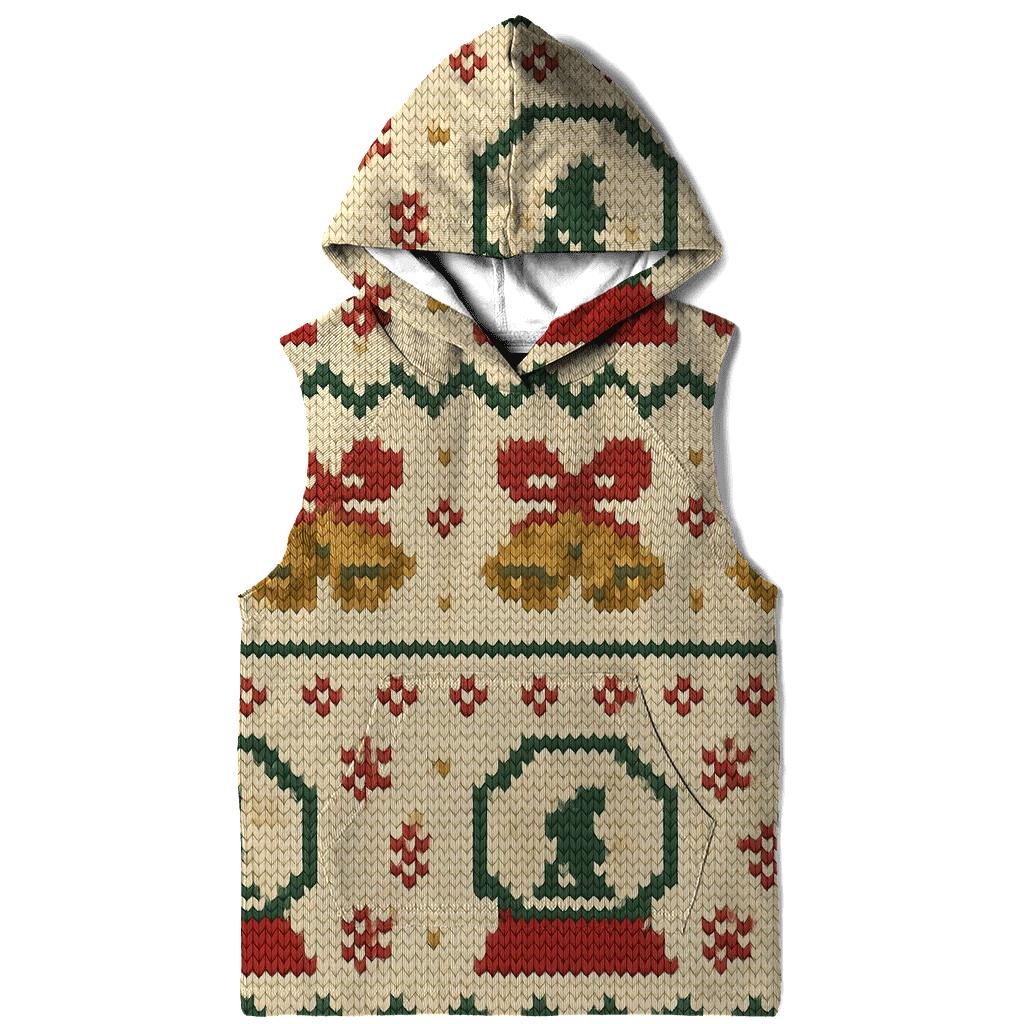 Jingle Bell Snowglobe Stripework Design hoodies fashion