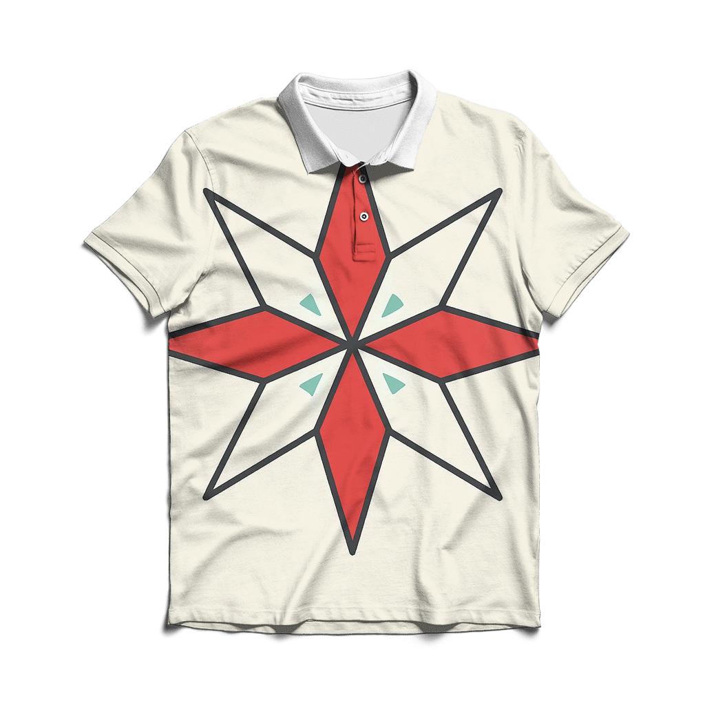 Candy Cane Starburst Rays casual sports polo shirts