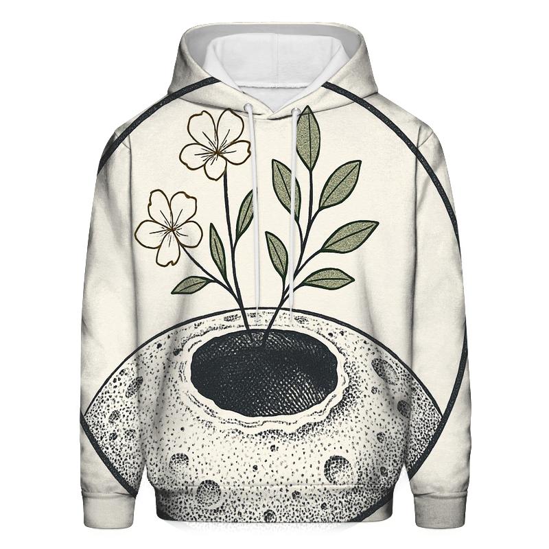 Crater Garden Botanical Emblem embroidered hoodies