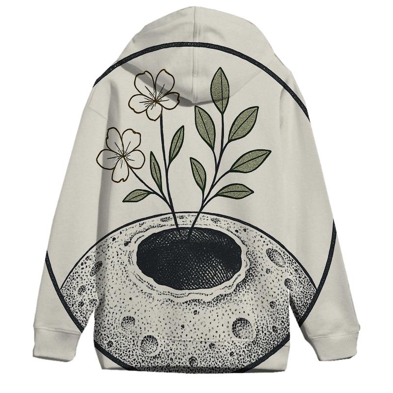 Crater Garden Botanical Emblem embroidered hoodies