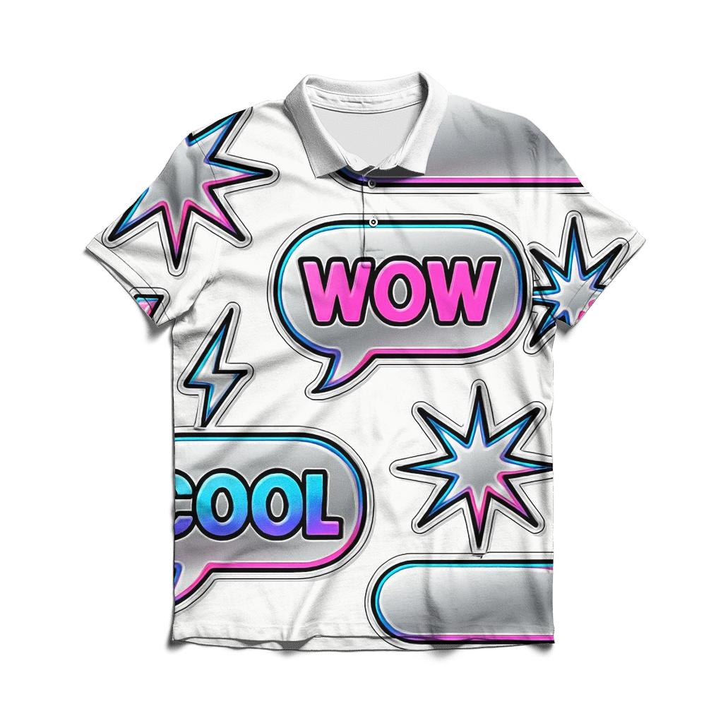 Chrome Starburst Sticker Sheet casual sports polo shirts