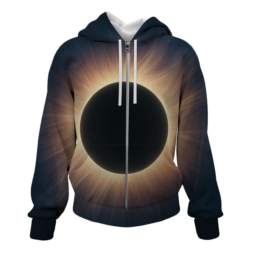 Eclipse Corona Petal Plumes graphic hoodies