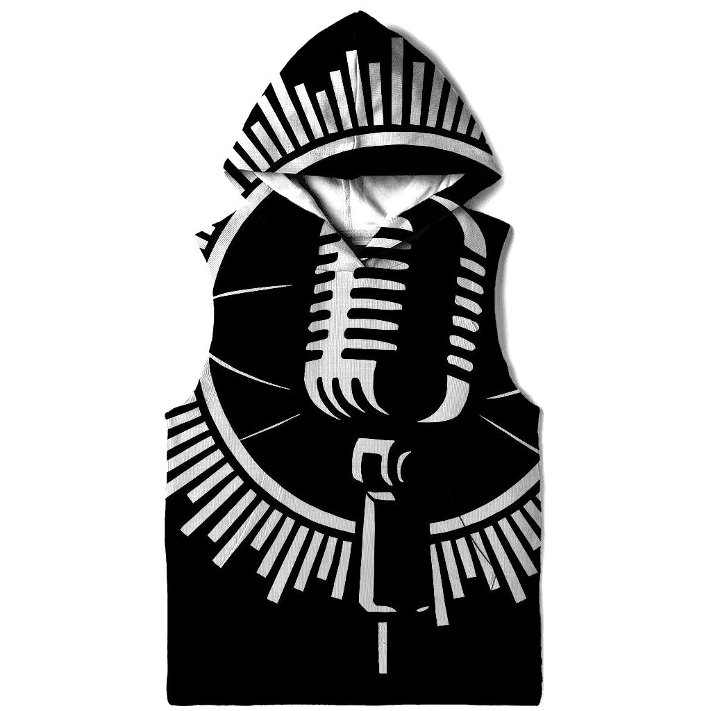 Monochrome Microphone Eclipse premium hoodies