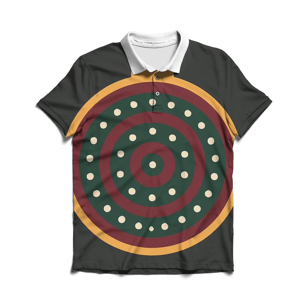 Golden Ornament Mandala Rings stylish collar polo tees