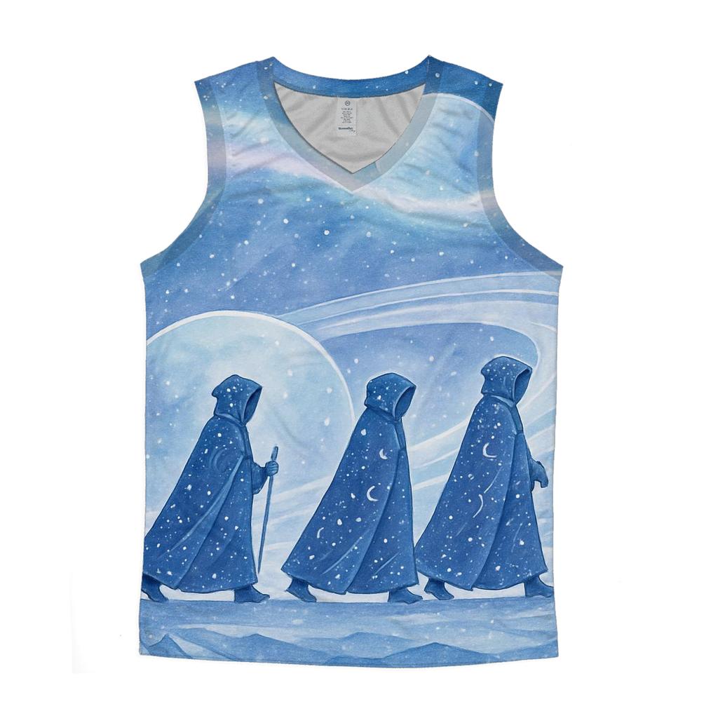 Frost Halo Caravan Under The Aurora Nebula sports performance tank tops