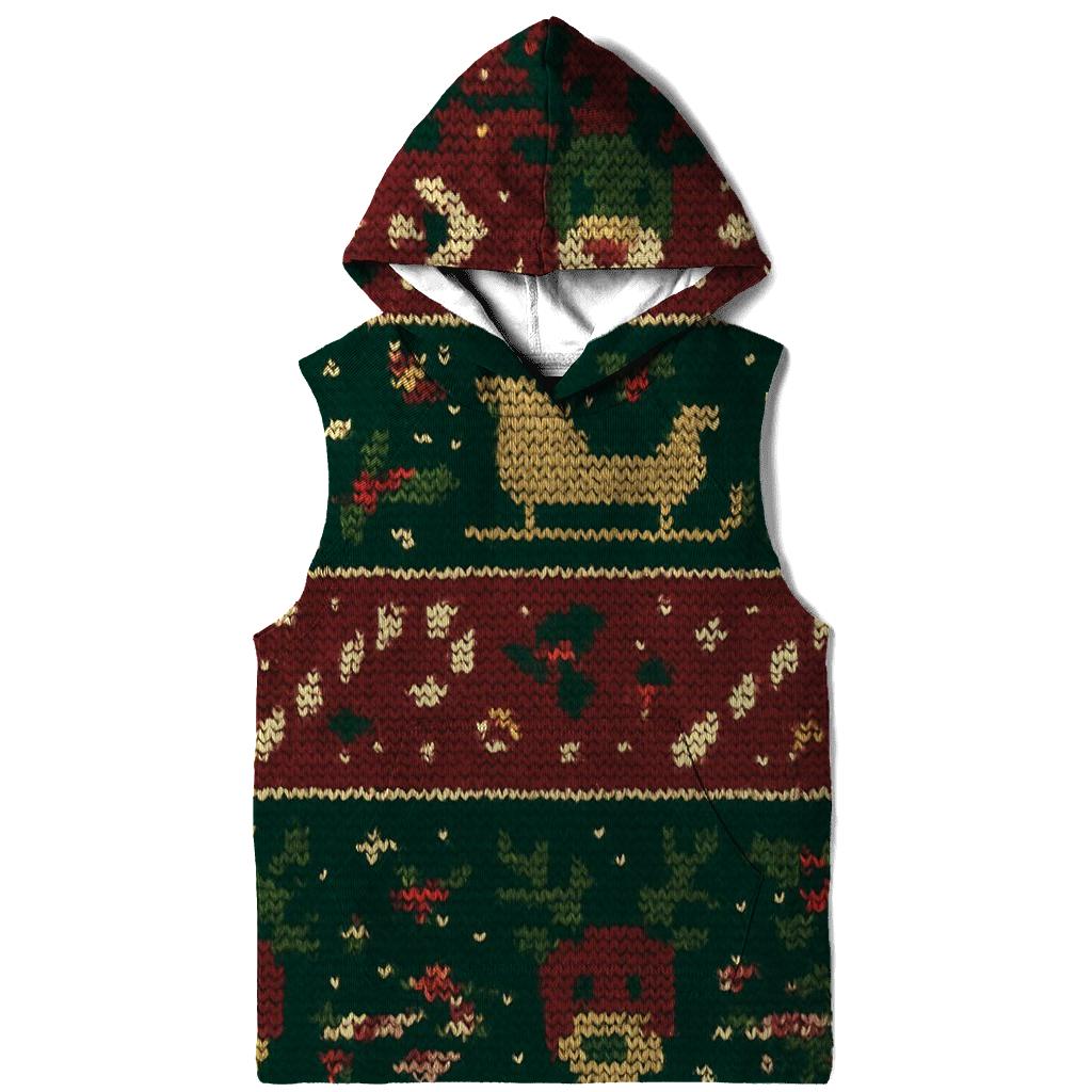 Reindeer Sleigh Traffic Jam Fair Isle Design custom hoodies