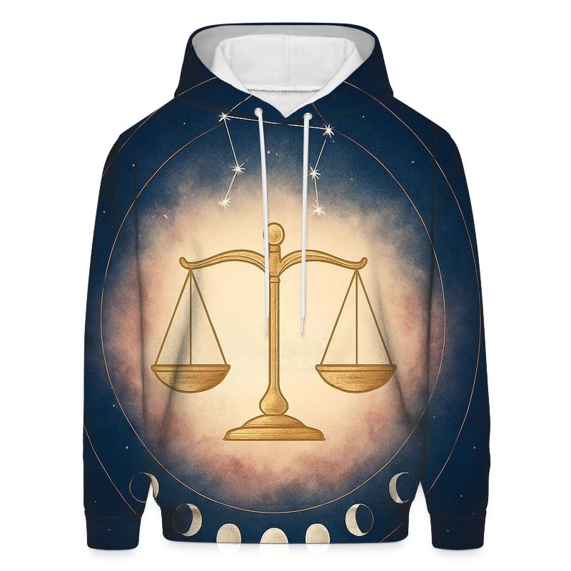 Libra Equinox Balance Lunar Dial lightweight hoodies