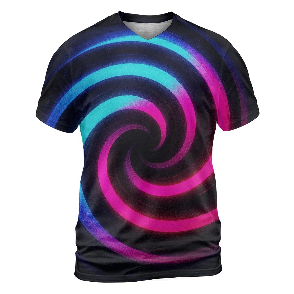 Neon Monsoon Spiral creative print fashion shirts