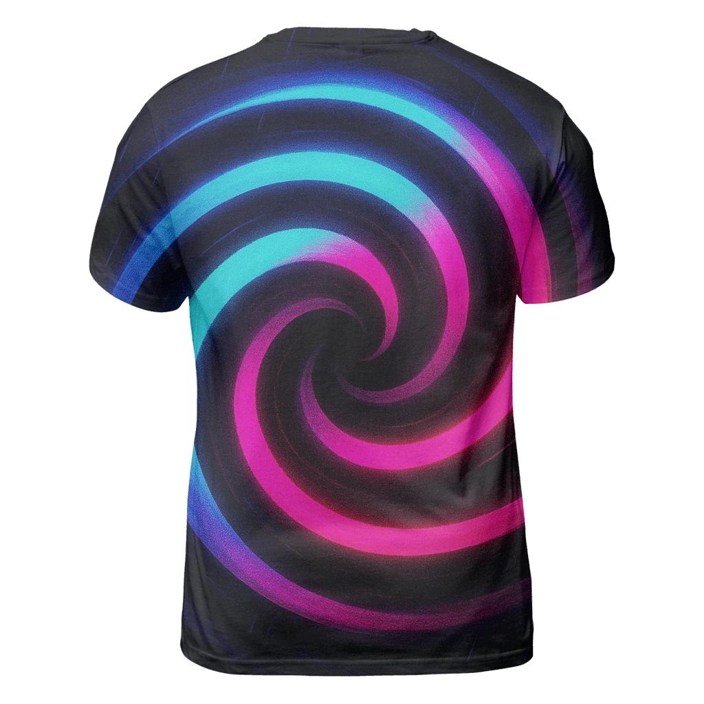 Neon Monsoon Spiral creative print fashion shirts