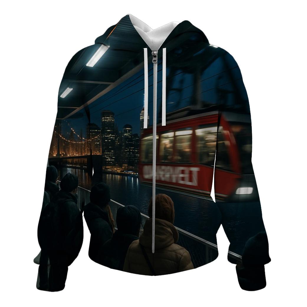 Night Shift View From The Roosevelt Island Tram Platform hoodie styles