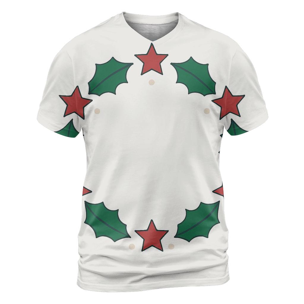 Starlit Holly Orbit Wreath statement graphic shirts