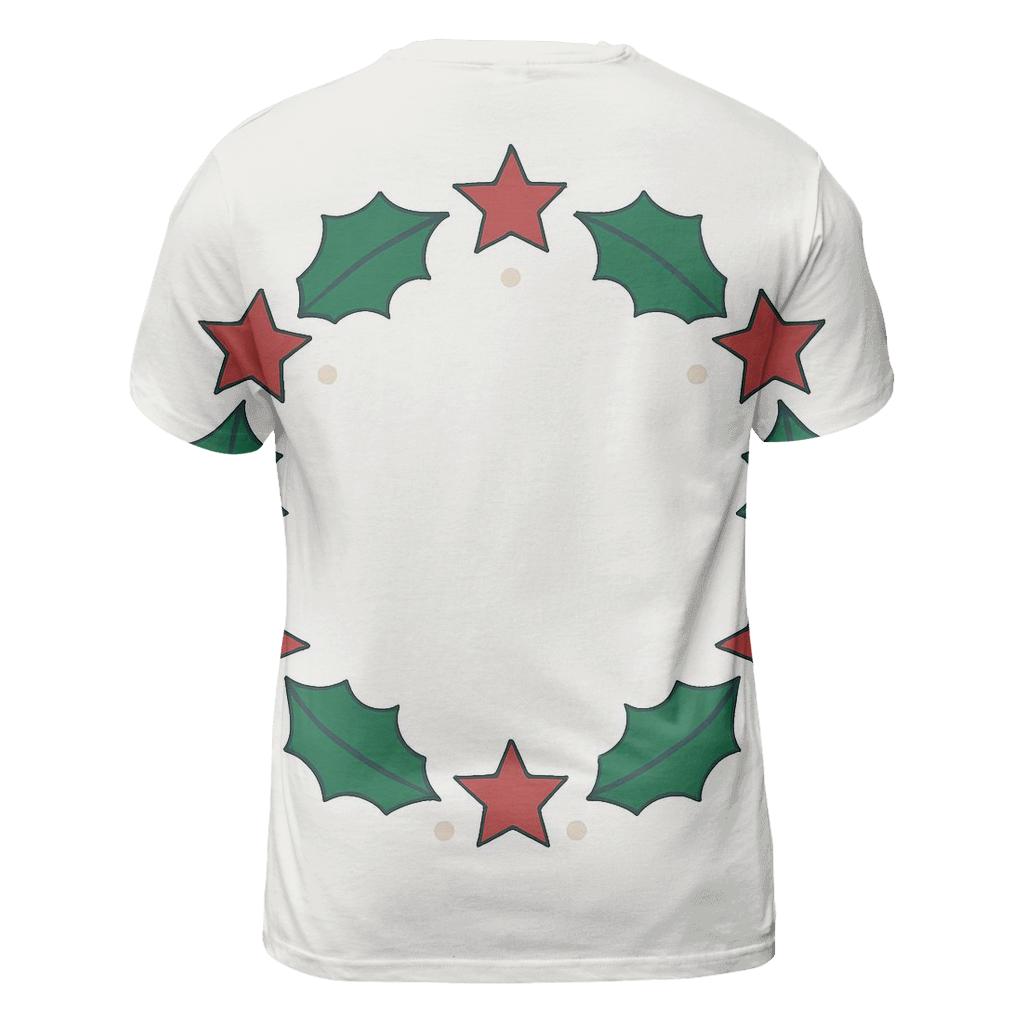 Starlit Holly Orbit Wreath statement graphic shirts