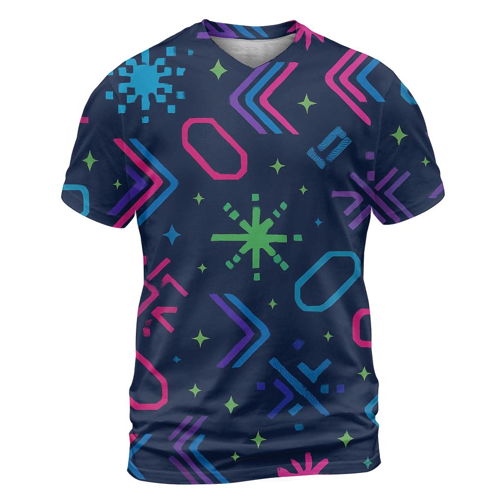 Arcade Carpet Geometry vibrant all-over design tees