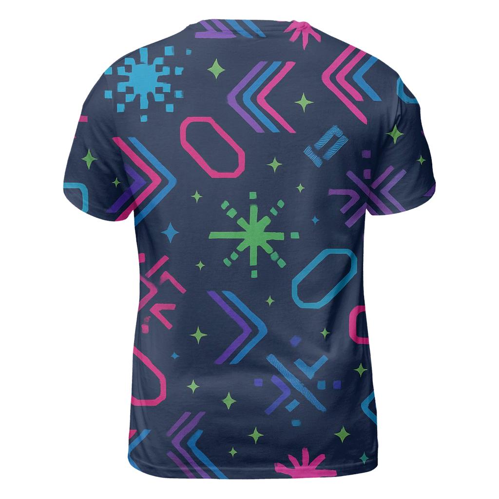 Arcade Carpet Geometry vibrant all-over design tees