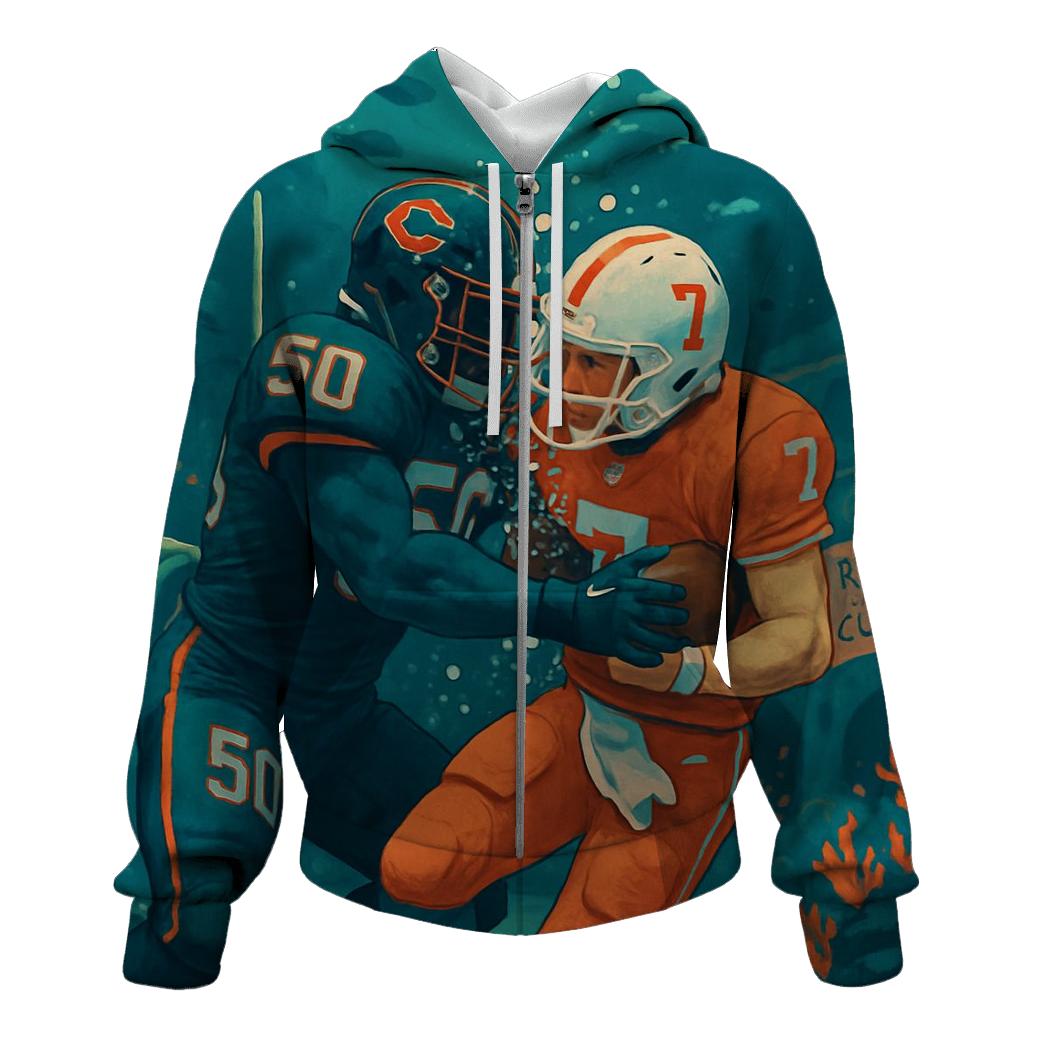 Undersea Kelp Stadium Braves Versus Cubs Pressure Match lightweight hoodies
