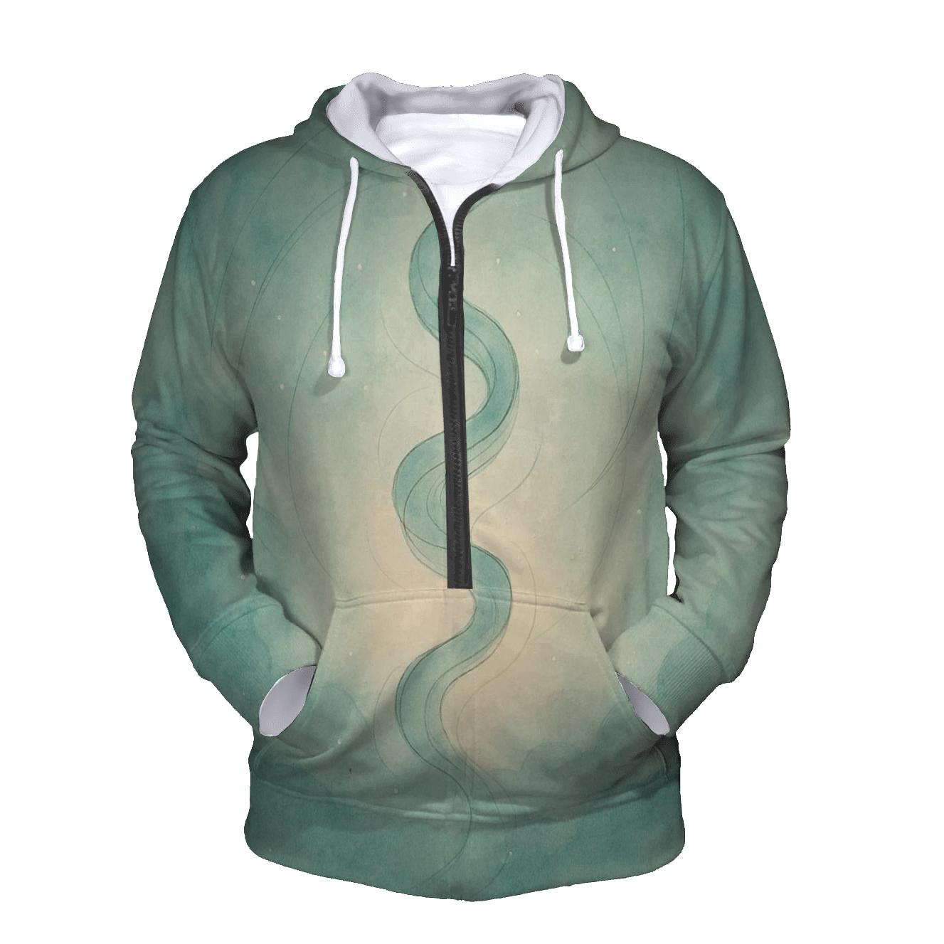 Luminous Breath Ribbons pullover hoodies