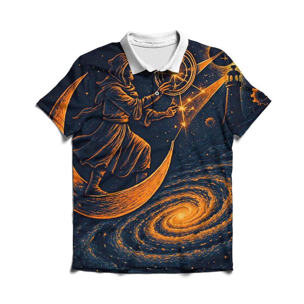 Clockwork Horizon Of The Spiral Sea stylish collar polo tees