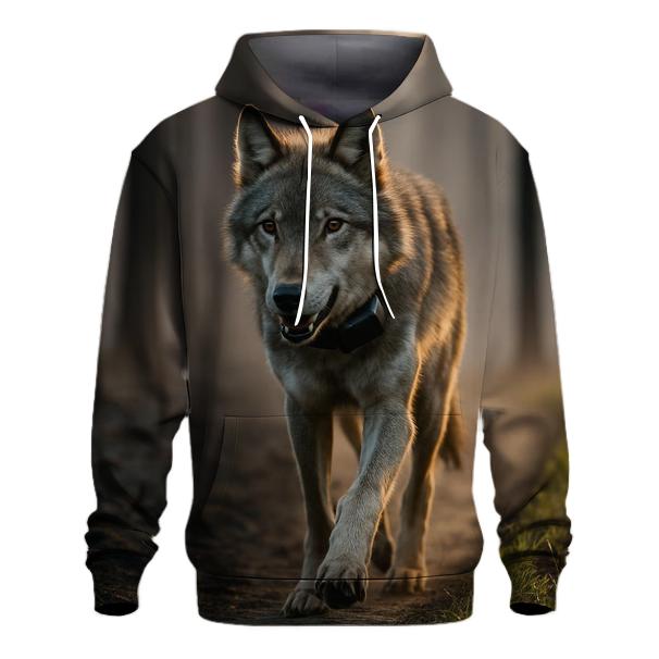 Radio Collared Wolf At The Boreal Firebreak premium hoodies