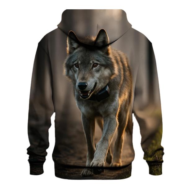 Radio Collared Wolf At The Boreal Firebreak premium hoodies