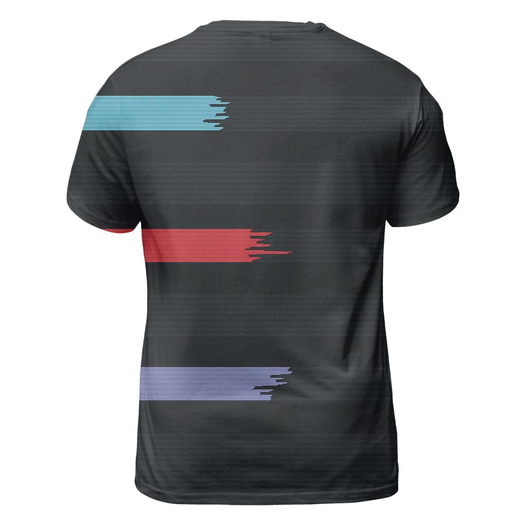 VHS Tracking Wave Stripes unique graphic print tees