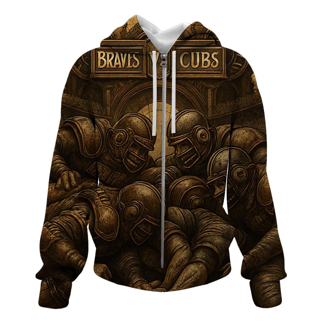 Clockwork Colosseum Braves Versus Cubs Gearline Battle embroidered hoodies