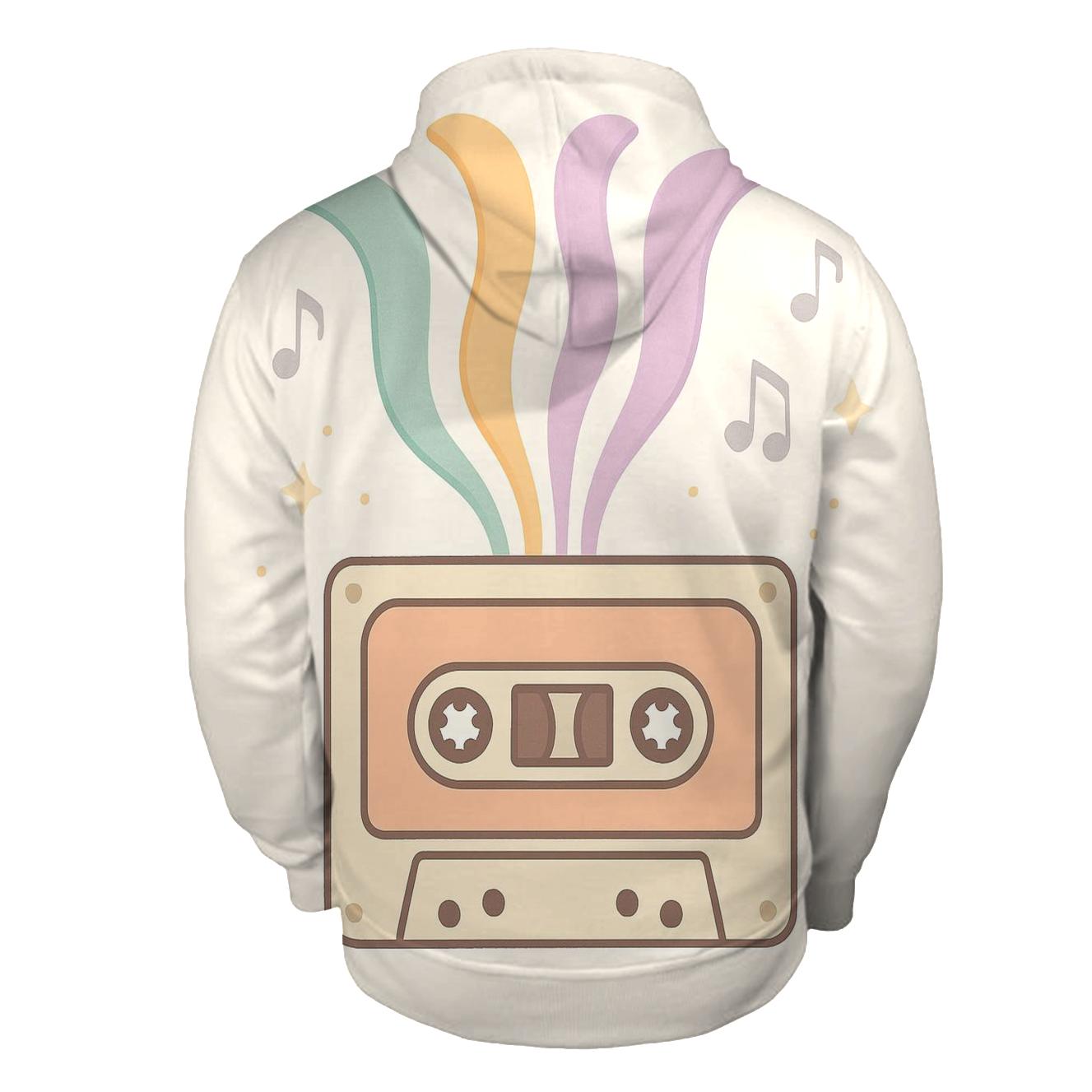 Pastel Cassette Bloom zip-up hoodies