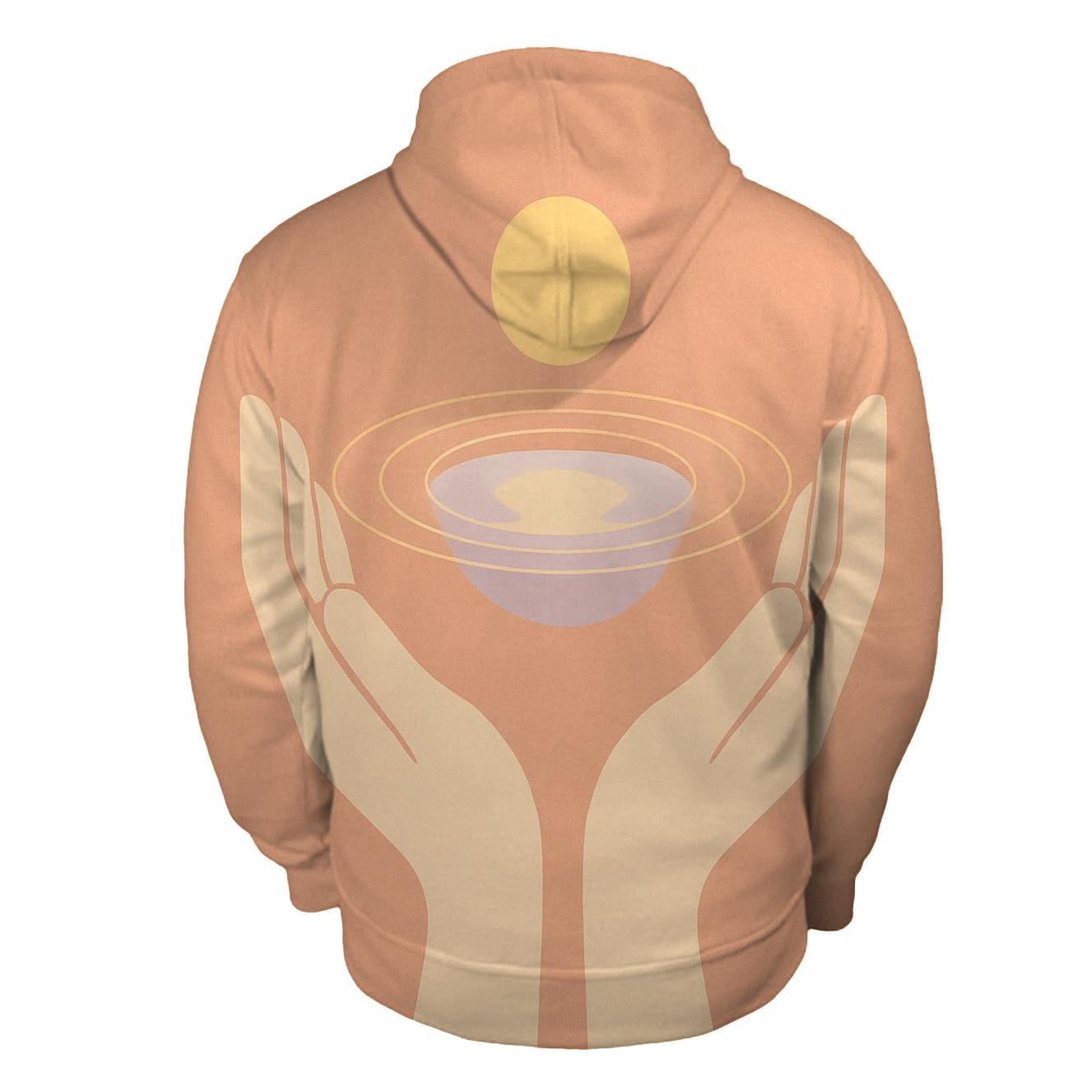 Hands Of Dawn Reflection graphic hoodies