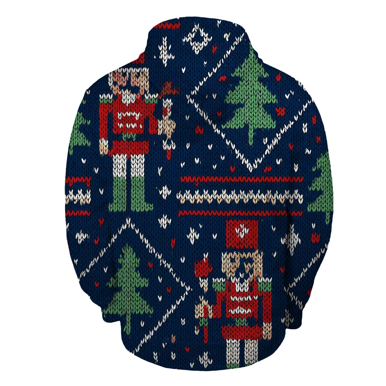 Nutcracker Rocket Brigade Panel Knit Design zip-up hoodies
