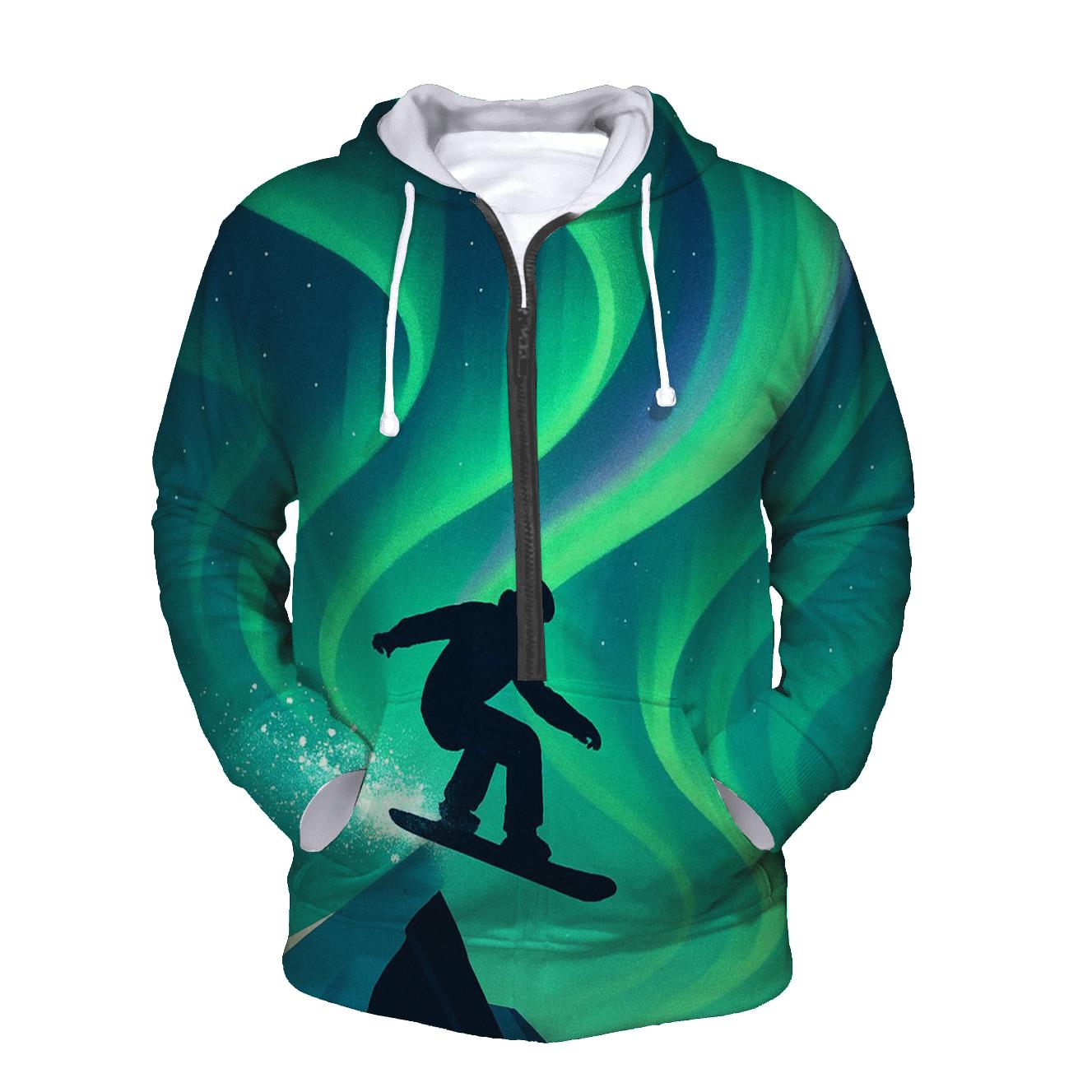 Aurora Snowboard Drop printed hoodies