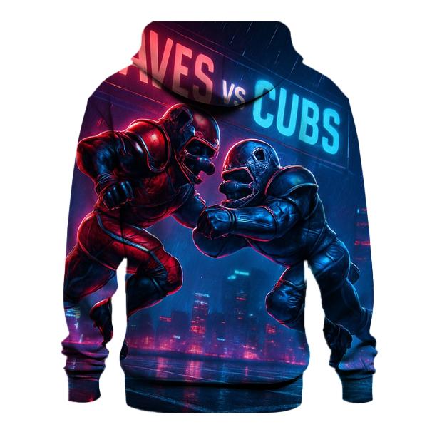 Neon Skyline Gridiron Clash Braves Versus Cubs hoodie trends
