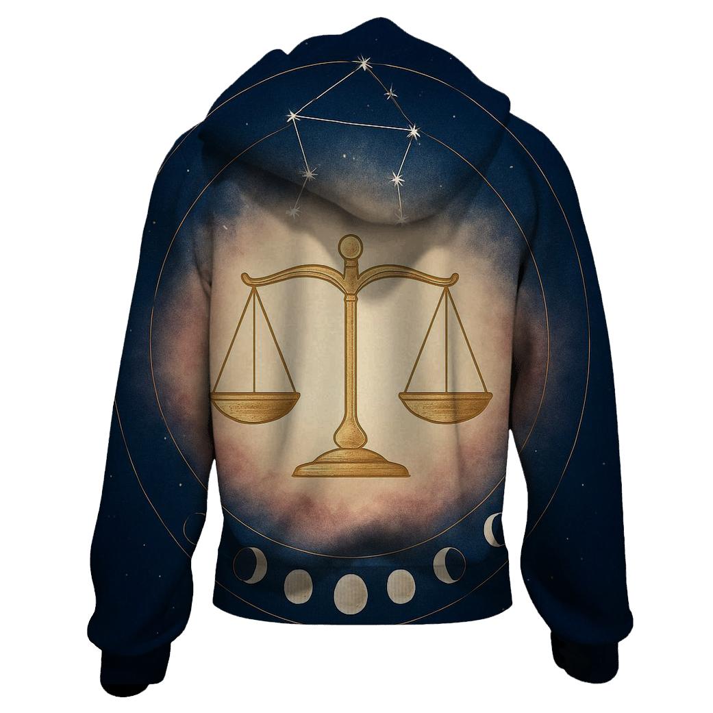 Libra Equinox Balance Lunar Dial heavyweight hoodies