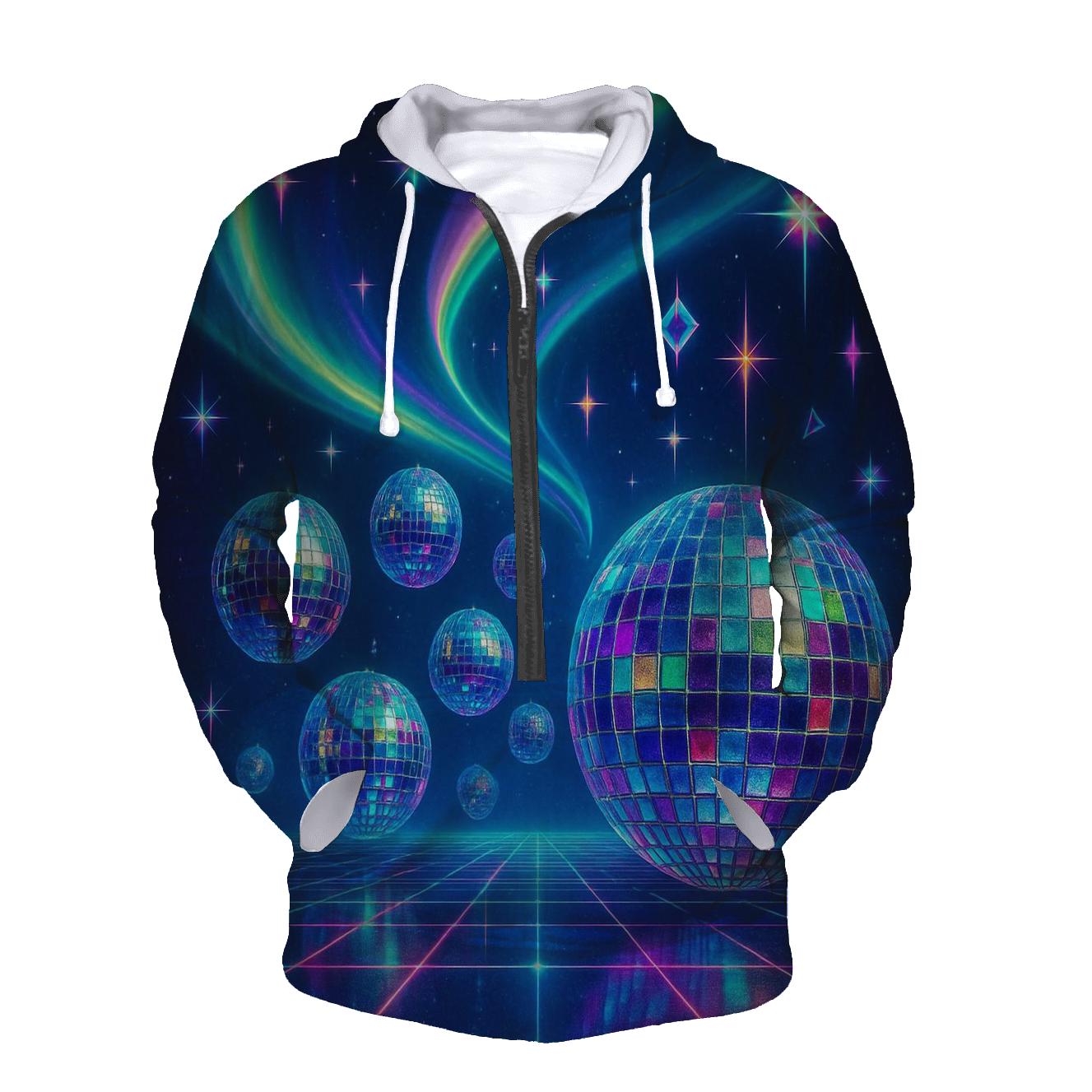 Electric Aurora Disco Array designer hoodies