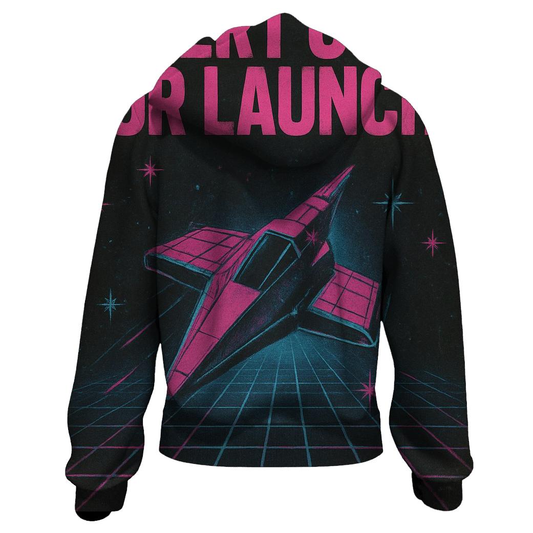 Eighties Arcade Star Cruiser Poster zip-up hoodies