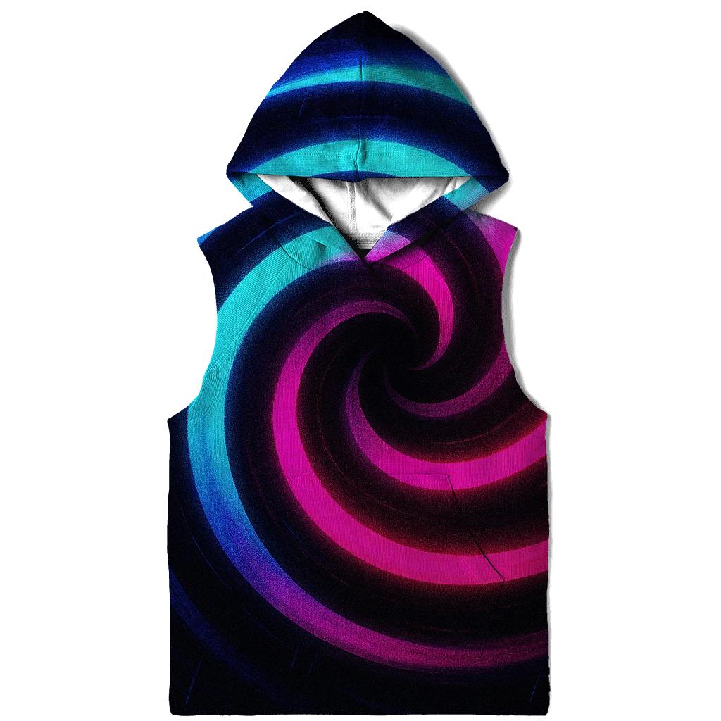 Neon Monsoon Spiral embroidered hoodies