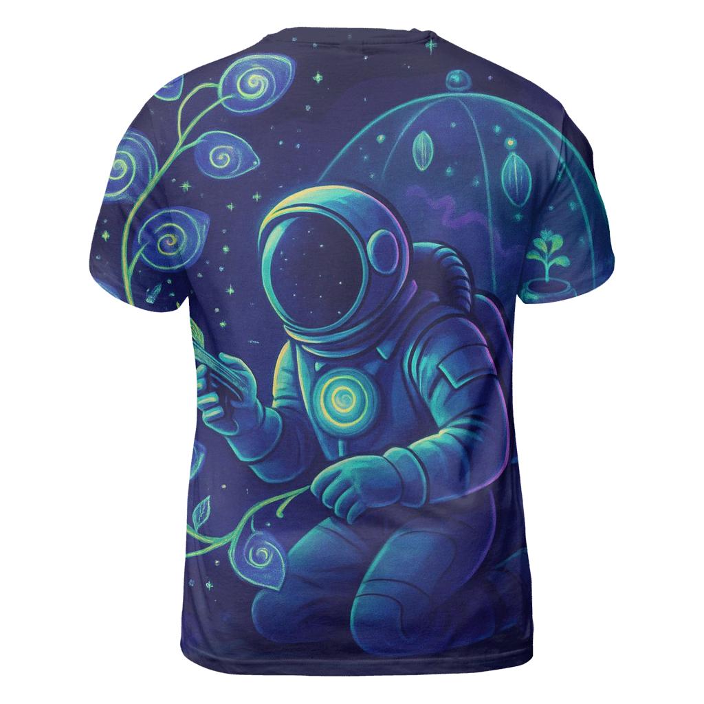 The Astral Botanist And The Nebula Greenhouse designer pattern shirts