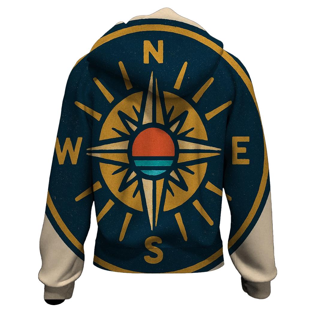 Solar Compass Adventure Patch printed hoodies